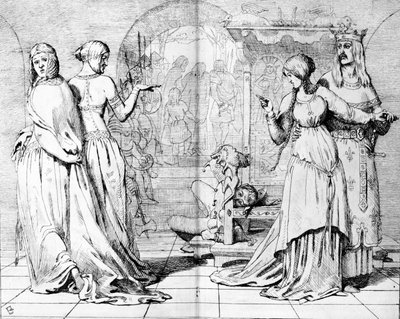 Cordelia Led Away from Goneril and Regan, illustration from 